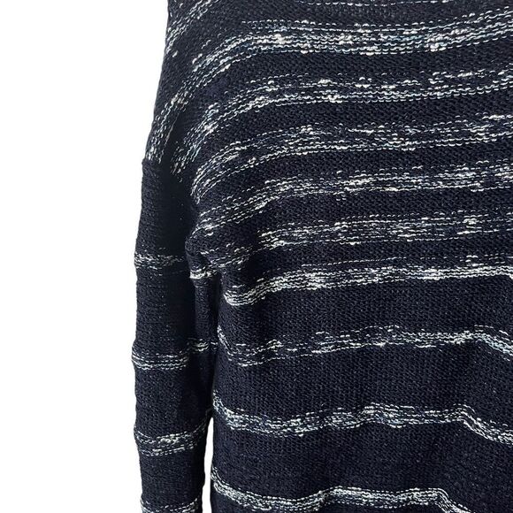 Talbots Chunky Knit Blue Striped Sweater - Picture 6 of 9